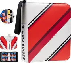 TRADING CARD BINDER 4 POCKET, NAME TAG & TAB STICKERS FOR SORTING, 440 POCKETS - Image 1