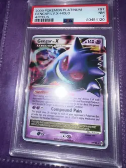 Pokemon Gengar TCG LV.X Platinum Arceus Holo Ultra Rare Card 97/99 2009 PSA 7 - Image 1