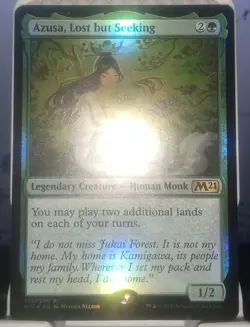 MTG Magic the Gathering Azusa, Lost but Seeking 173/470 Core Set 2021 LP R FOIL - Image 2