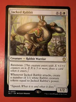 MTG, MAGIC: JACKED RABBIT, 0009, BLC, REGULAR, RARE, NM, COMMANDER - Image 1