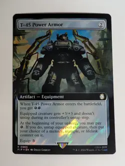 MTG - T-45 Power Armor - PIP - R - Ext Art Surge Foil - 965 - Image 1
