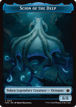 x1 Scion of the Deep / Koma's Coil (13/11) FDN Foundations DOUBLE SIDED TOKEN 1x - Image 1