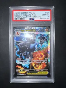 PSA 10 MEGA CHARIZARD X EX 125/094 Phantasmal Flames Graded Pokemon Card Gem - Image 1