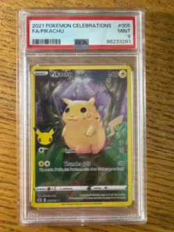 2021 Celebrations Pokemon TCG Pikachu #005 - PSA 9 - Image 1
