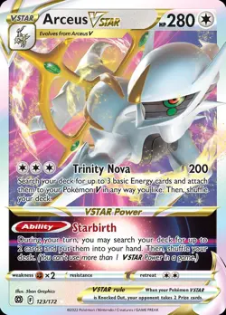 Pokemon Arceus VSTAR (123/190) Brilliant Stars LP HOLO - Image 1