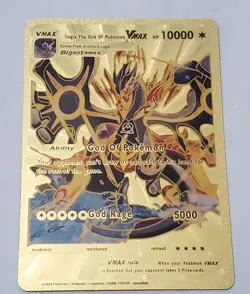 The God of Pokemon Lugia VMax Gold Card Fan Art Display Card Hp10000 - Image 1