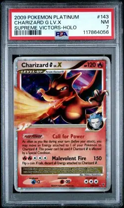 2009 NM PSA 7 Pokemon Supreme Victors Holo #143 Charizard G LV. X - Image 1