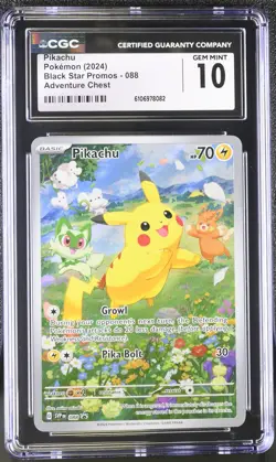 Pokemon tcg 2024 Black Star Promos Pikachu #088 CGC 10 - Image 1