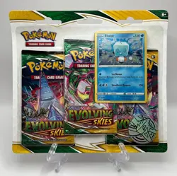 (402846) Pokemon Sword & Shield Evolving Skies Booster 3-Pack Blister - Sealed - Image 1