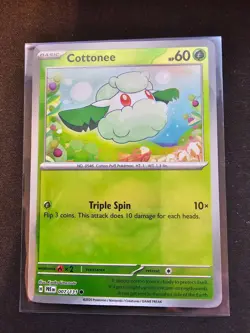 Cottonee 7/131 Pokeball Pattern - Prismatic Evolutions - Pokemon TCG - (NM) - Image 1