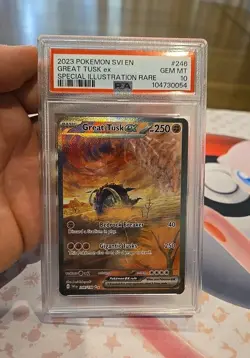 PSA 10 GEM MT Great Tusk Ex SIR #246 2023 Pokemon Scarlet & Violet Special Rare - Image 1