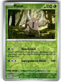 Pokemon - Pinsir - 003/167 - Reverse Holo - Twilight Masquerade - NM/M - Image 1