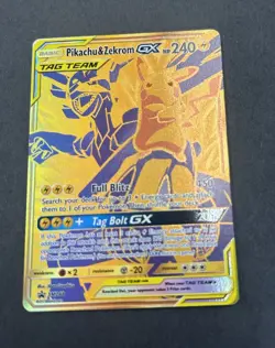 Pikachu & Zekrom GX Tag Team SM248 Promo Sun & Moon Pokemon 2021 - Image 1