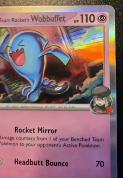 Team Rocket's Wobbuffet 082/182 Holo Rare Destined Rivals Pokemon TCG - Image 3