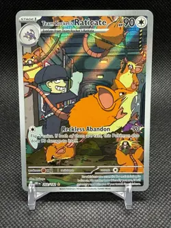 Pokemon TCG - Team Rockets Raticate 202/182 Destined Rivals - Illustration Rare - Image 1