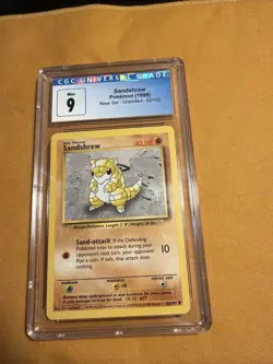 Pokemon TCG -SANDSHREW - 62/102 - Unlimited - WOTC Base Set 1999 - CGC 9 (MINT) - Image 1