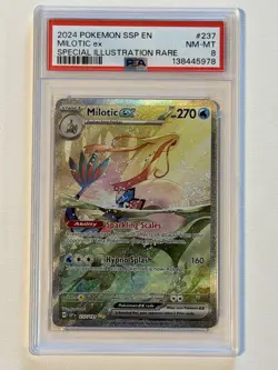2024 Pokemon Milotic Ex Sir Surging Sparks Psa 8 - Image 1