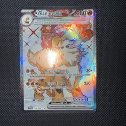 Pokemon TCG Arcanine EX Scarlet & Violet Base 224/198 Full Art Ex Pack Fresh - Image 1