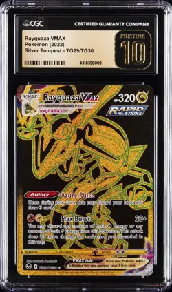 2022 POKEMON SILVER TEMPEST #TG29/TG30 RAYQUAZA VMAX CGC 10 PERFECT - Image 1