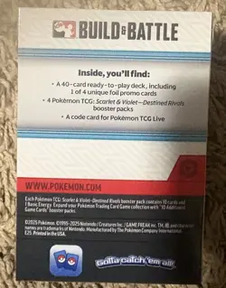 Pokemon S&V Destined Rivals Build & Battle Box 4 Booster Packs + Promo [SEALED] - Image 2