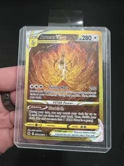 Arceus VSTAR GG70/GG70 Pokemon TCG Crown Zenith Holo Card Secret Rare Gold Minty - Image 1