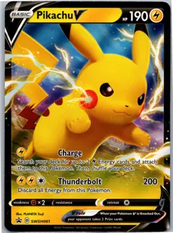 Pikachu V - Promo SWSH: Sword & Shield Promo Cards Holo SWSH061 Pokemon Card NM - Image 1