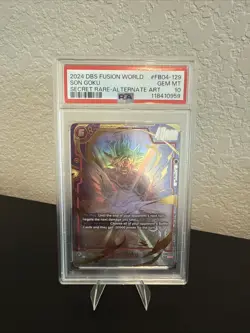 DBS Card Game Fusion World FB04-129 SON GOKU SECRET RARE-ALTERNATE ART - PSA 10 - Image 1