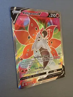 Pokemon TCG Volcarona v Evolving Skies Holo Ultra Rare Card 170/203 Full Art - Image 2