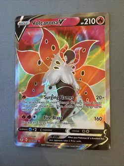 Pokemon TCG Volcarona v Evolving Skies Holo Ultra Rare Card 170/203 Full Art - Image 3