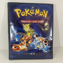 Pokemon Rare 1999 Official Trading Card Binder WOTC 56 Unlimited Vintage Cards - Image 1