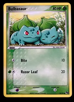 Bulbasaur 12/17 NM Pop Series 2 Vintage Pokemon Card Near Mint - Image 1