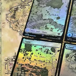 MTG Lord Of The Rings Basic Land FOIL Map Set (10 Cards) Tales Of Middle Earth - Image 2