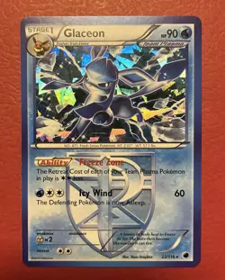 GLACEON Plasma Freeze Series POKEMON Cracked Ice Holo 2013 Trading Card 23/116 - Image 1