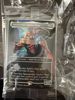 Magic The Gathering Spectacular Spiderman Card Marvel Legends Exclusive - Image 1