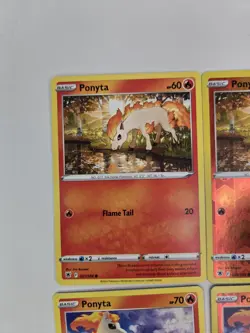 Lot Of 9 Various Ponyta & Rapidash Pokemon Card Lot Evo Collection Reverse Holo - Image 3