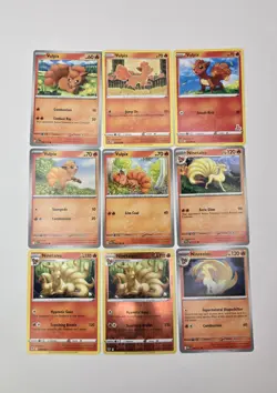 Lot of 9 Vulpix Ninetales Various Pokemon Card Lot Reverse Holo Collection - Image 1