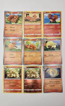 Lot of 9 Vulpix Ninetales Various Pokemon Card Lot Reverse Holo Collection - Image 2