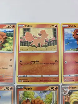 Lot of 9 Vulpix Ninetales Various Pokemon Card Lot Reverse Holo Collection - Image 5