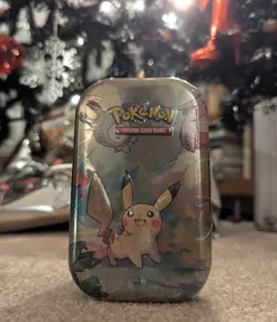 Pokemon TCG Kanto Friends Mini Tin with 2 Booster Packs Coin & Art Card - Image 1