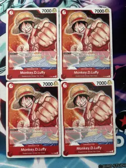 One Piece TCG Monkey.D.Luffy Card P-001 Promo Playset English 4 Cards - Image 2