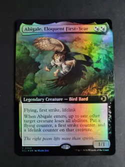 Abigale, Eloquent First-Year (Extended Art Foil) Rare MTG Lorwyn Eclipsed - Image 1