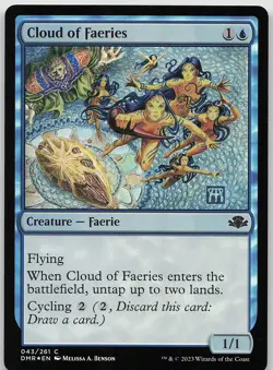 Cloud of Faeries FOIL Common Dominaria Remastered LP MTG - Image 1