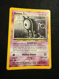 Pokemon Vintage WOTC Unown [A] 14/75 Neo Discovery Holo HP - Image 1