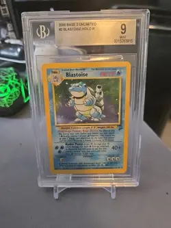 Pokemon 1999 Blastoise #2 Holo Base Set Unlimited BGS 9 MINT! - Image 1