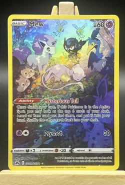 Pokemon Mew TCG Ultra Rare Holo Card Crown Zenith: Galarian Gallery #GG10/GG70 - Image 1