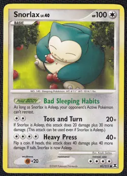 Pokemon Snorlax 81/111 Common Platinum Rising Rivals - Image 1