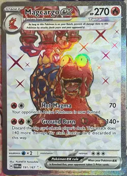 Magcargo ex Full Art Ultra Rare - 191/167 - Twilight Masquerade Pokemon 2024 - Image 1