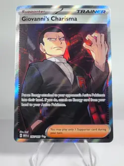 Pokemon TCG Giovanni’s Charisma 197/165 Full Art SR Scarlet & Violet 151 NM/M - Image 1