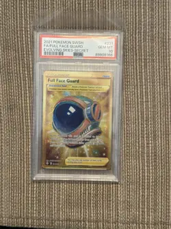 Psa 10 2021 Pokemon Evolving Skies Full Face Guard Gold Ultra Rare #231 - Image 1
