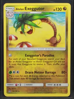 Alolan Exeggutor #95/156 SM - Ultra Prism Normal Rare Pokemon - LP - Image 1
